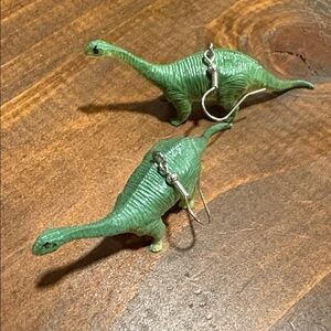 Green Dinosaur Earrings